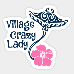 Village Crazy lady Sticker